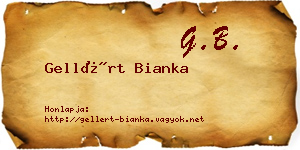 Gellért Bianka névjegykártya